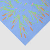 Betoverde Bos Kikker Vijver Cattails en Lily Pads Tissuepapier (Detail)