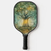 Betoverde Bos Lichtboom Persoonlijk Pickleball Paddle (Achterkant)