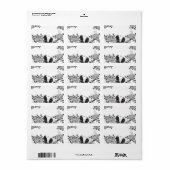Betoverde Bos Liefdesvogel Bruiloft Etiket (Full Sheet)