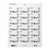 Betoverde Bos Liefdesvogel Bruiloft Etiket (Full Sheet)