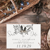 Betoverde Bos Liefdesvogel Bruiloft Kaart