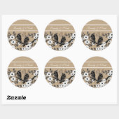 Betoverde Bos Liefdesvogel Bruiloft Ronde Sticker (Vel)