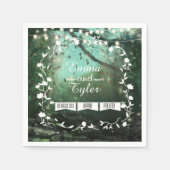Betoverde Bos Lights Rustieke Bruiloft Servetten (Voorkant)
