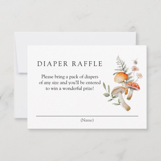 Betoverde Bos Luier Raffle Behuizing Kaart (Voorkant)