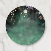 Betoverde Bos Magic Groene Lavendel Quinceanera Bedankjes Labels (Achterkant)