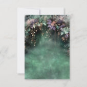 Betoverde Bos Magic Groene Lavendel Quinceanera Bedankkaart (Achterkant)