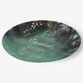 Betoverde Bos Magic Groene Lavendel Quinceanera Papieren Bordje (Gekanteld)