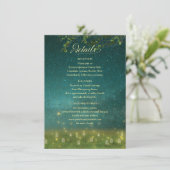 Betoverde Bos Mason Jar Rustieke Bruiloft Informatiekaartje (Staand voorkant)