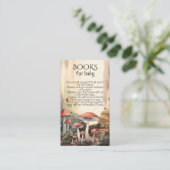 Betoverde Bos Paddestoel Paddestoel Boeken voor ba Visitekaartje (Staand voorkant)