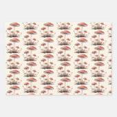 Betoverde Bos Paddestoel Paddestoel Inpakpapier Vel (Voorkant)