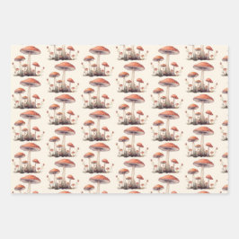 Betoverde Bos Paddestoel Paddestoel Inpakpapier Vel