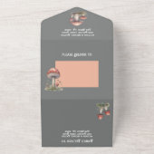 Betoverde Bos Paddestoel Twinkle Lights Bruiloft All In One Uitnodiging (Buitenkant)