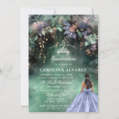 Betoverde Bos Periwinkle Blue Chic Quinceanera Kaart (Voorkant)