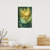 Betoverde Bos Pixie Fairy Slapen Bloem Petal Poster (Keuken)