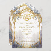 Betoverde Bos Portal Bruiloft Kaart (Voorkant / Achterkant)