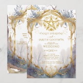 Betoverde Bos Portal heidense bruiloft Kaart (Voorkant / Achterkant)