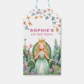 Betoverde Bos Prinses Verjaardag Cadeaulabel (Voorkant)