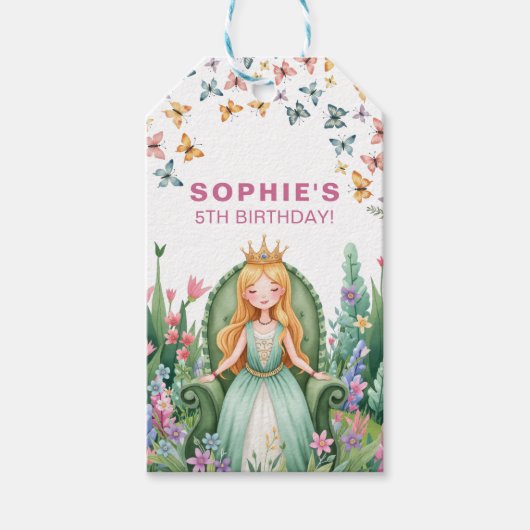 Betoverde Bos Prinses Verjaardag Cadeaulabel (Voorkant)