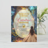Betoverde bos Quinceañera uitnodiging (Staand voorkant)