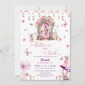 Betoverde Bos Roze Fee Wildflower Verjaardag Kaart (Voorkant)