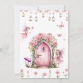 Betoverde Bos Roze Fee Wildflower Verjaardag Kaart (Achterkant)