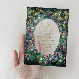 Betoverde Bos Rozen Fairy Woodland Sweet 16 Acryl Uitnodigingen