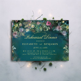 Betoverde Bos Rozen Sprookje Repetitie Diner Kaart