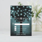 Betoverde Bos Rustieke Boom Bruiloft RSVP Kaarten (Staand voorkant)