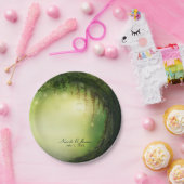 Betoverde bos rustieke bruiloft receptie papieren bordje (Feest)