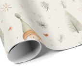 Betoverde Bos Sinterklaas Waterverf Kerstmis Cadeaupapier (Rol Hoek)