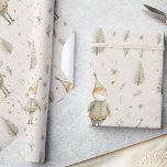 Betoverde Bos Sinterklaas Waterverf Kerstmis Cadeaupapier<br><div class="desc">Stap in een serene winterwonderland met ons Enchanted Forest Santa Claus Waterverf Wrapping Paper. Dit ontwerp maakt deel uit van ons Whimsical Christmas Collectie, met een door Cottagecore geïnspireerde kerstman in een zacht neutraal palet, te midden van een dromerig bos decor. De kersttechniek geeft een zachte, vloeiende esthetiek, die perfect...</div>