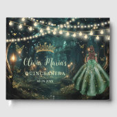 Betoverde bos smaragdgroene jurk Quinceanera Gastenboek (Voorkant)