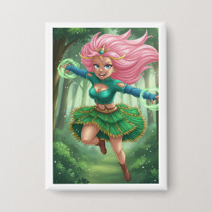 Betoverde Bos Sprint – Anime Fantasie Karakter Button