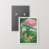 Betoverde Bos Sprint – Anime Fantasie Karakter Button (Voorkant / Achterkant)