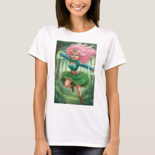 Betoverde Bos Sprint – Anime Fantasie Karakter T-shirt
