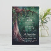 Betoverde bos sprookje magische Quinceañera Kaart (Staand voorkant)