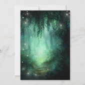 Betoverde bos sprookje prinses Quinceanera Kaart (Achterkant)