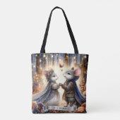 Betoverde bos sprookjes muis bruiloft tote bag (Achterkant)
