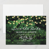 Betoverde Bos Sprookjeslichtjes Bewaar de Datum Save The Date (Voorkant / Achterkant)