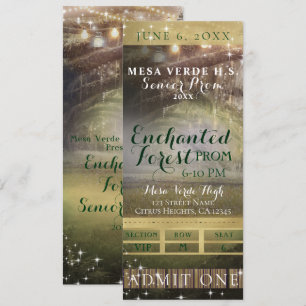 Betoverde bos string lichten Prom VIP Ticket Kaart