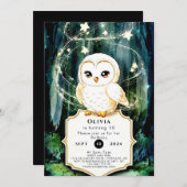 Betoverde Bos Uil Verjaardag Kaart (Voorkant / Achterkant)
