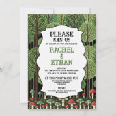 Betoverde Bos Verloving Feest Kaart (Voorkant)