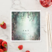 Betoverde Bos Vines Gouden Mauve Magische Bruiloft Servet (Insitu)