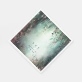 Betoverde Bos Vines Gouden Mauve Magische Bruiloft Servet (Hoek)