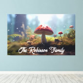 Betoverde Bos Vloer: Paddenstoelen & Varens Canvas Afdruk (Insitu (Houten vloer))