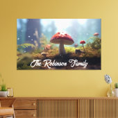 Betoverde Bos Vloer: Paddenstoelen & Varens Canvas Afdruk (Insitu (Woonkamer))