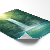 Betoverde Bos Waterval Poster (Hoek)
