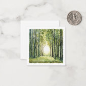 Betoverde bos Waterverf Scene Notitiekaartje (Voorkant / Achterkant in situ)