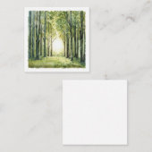Betoverde bos Waterverf Scene Notitiekaartje (Voorkant / Achterkant)