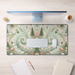 Betoverde Bos Whirl: Een Pastel Cottagecore Dream Bureaumat